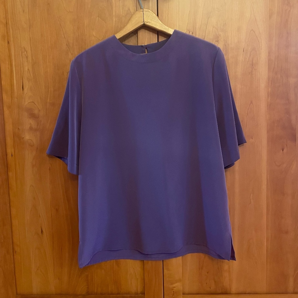 Medium work blouse. Sheer and purple.